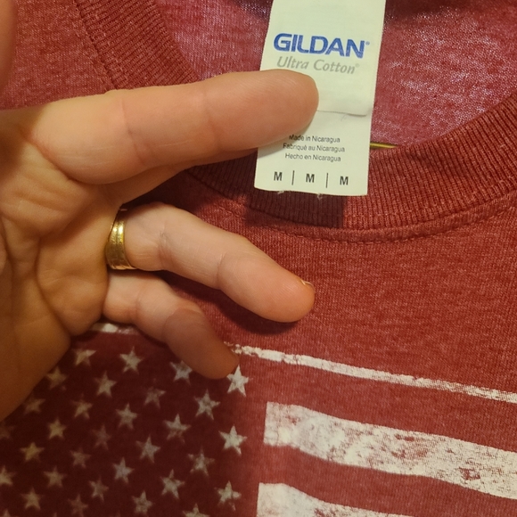 Arkansas Razorbacks Red Heathered Tshirt, With Flag Size Medium - Picture 3 of 6